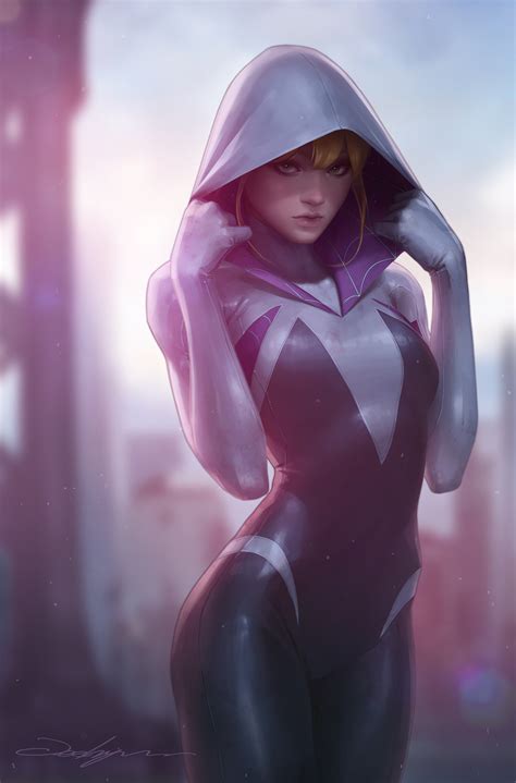 spider-gwen lewd|gwen in spider man.